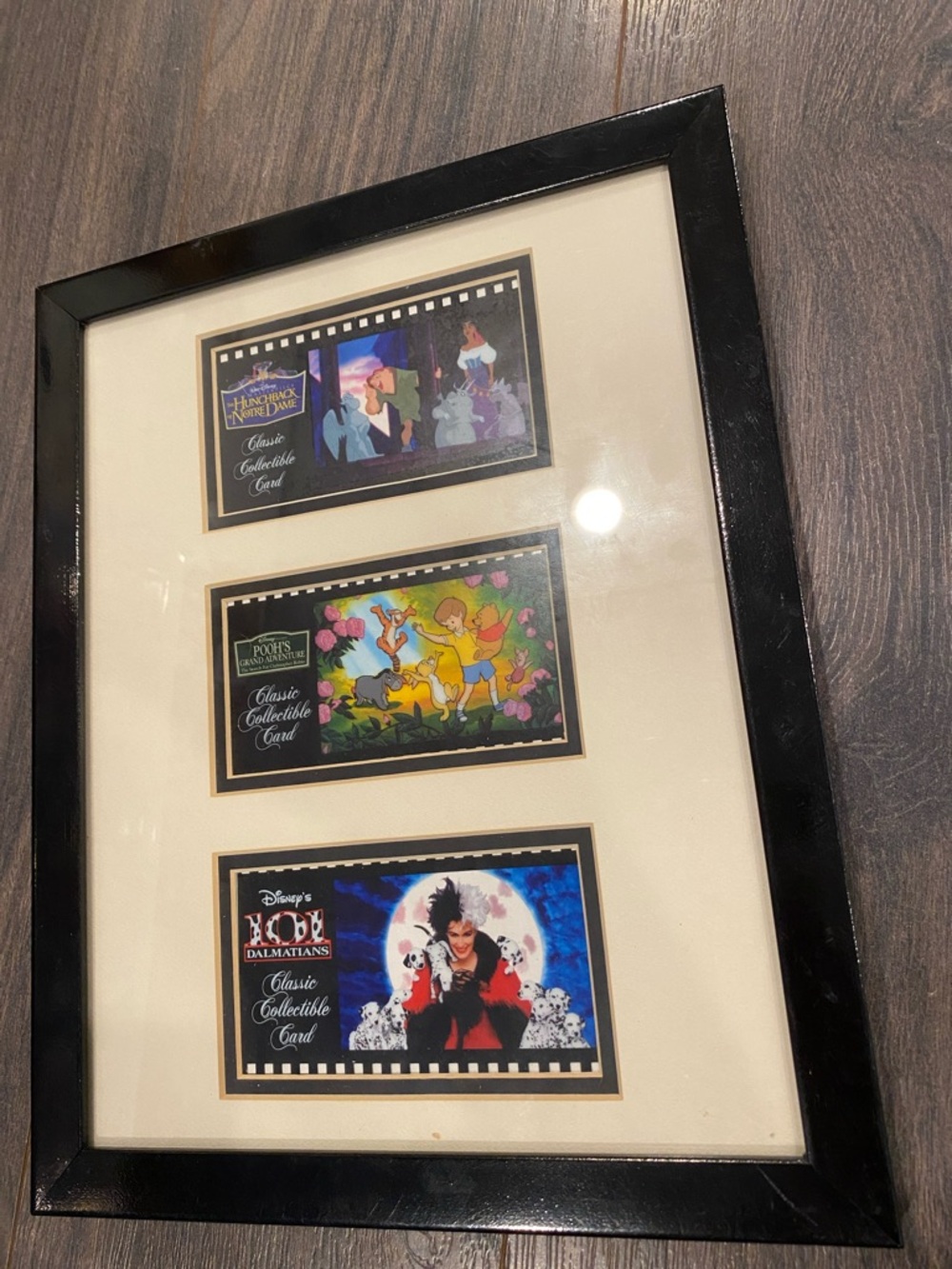 Disney Black Framed Wall Art with Cream Mat and Three Classic Collectible Prints